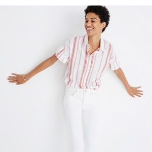 Madewell Ruffle-sleeve Shirt
